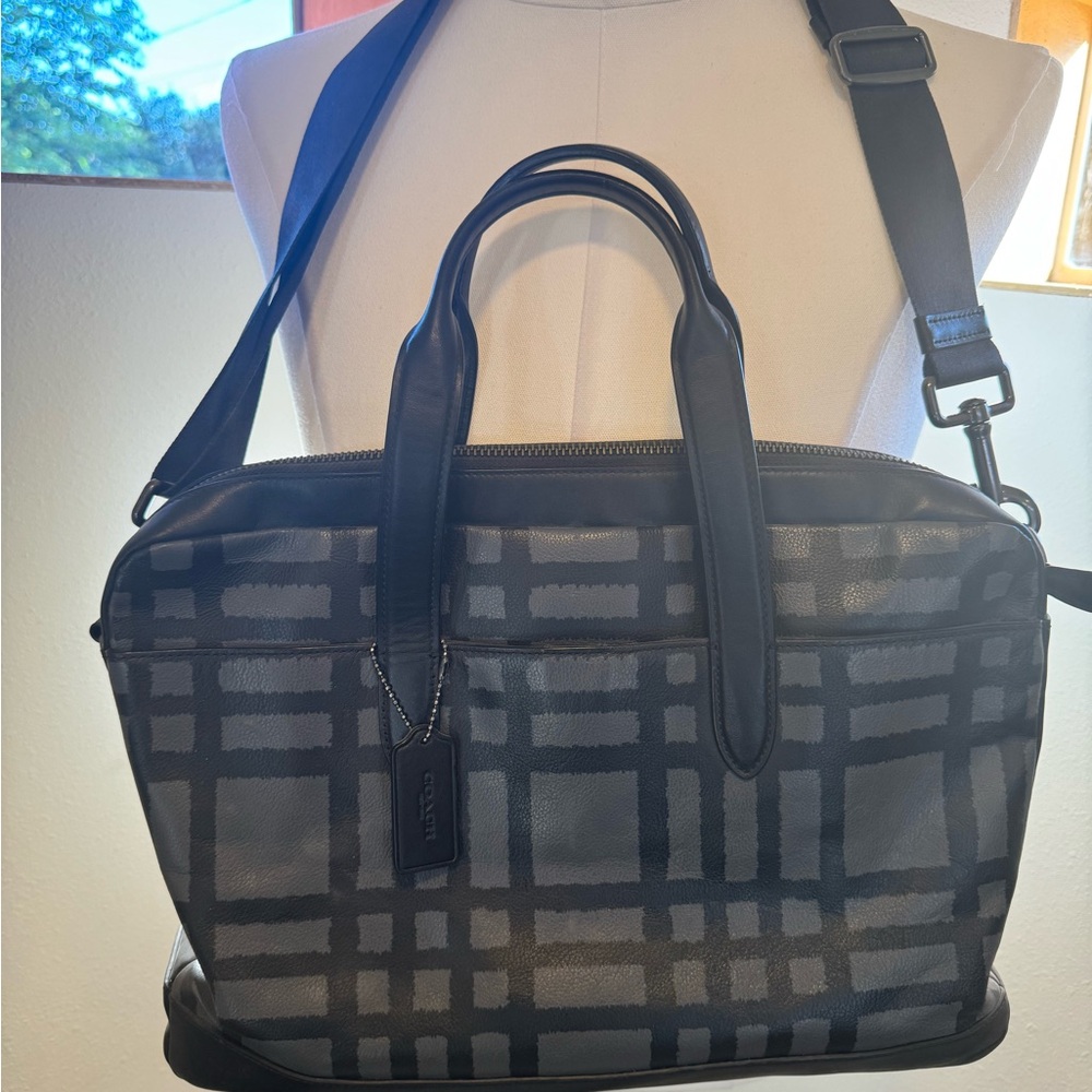 Coach Hamilton Briefcase / Laptop Bag ~ Retired Plaid Print F11187 - Picture 10 of 11